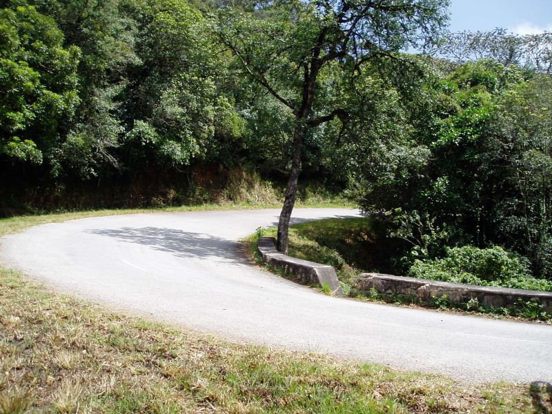 The sharp bend in the main Vumba rd where the layby occurs. 