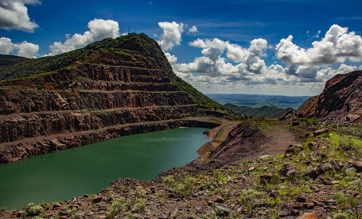 The Lake. The old mine shaft now flooded.