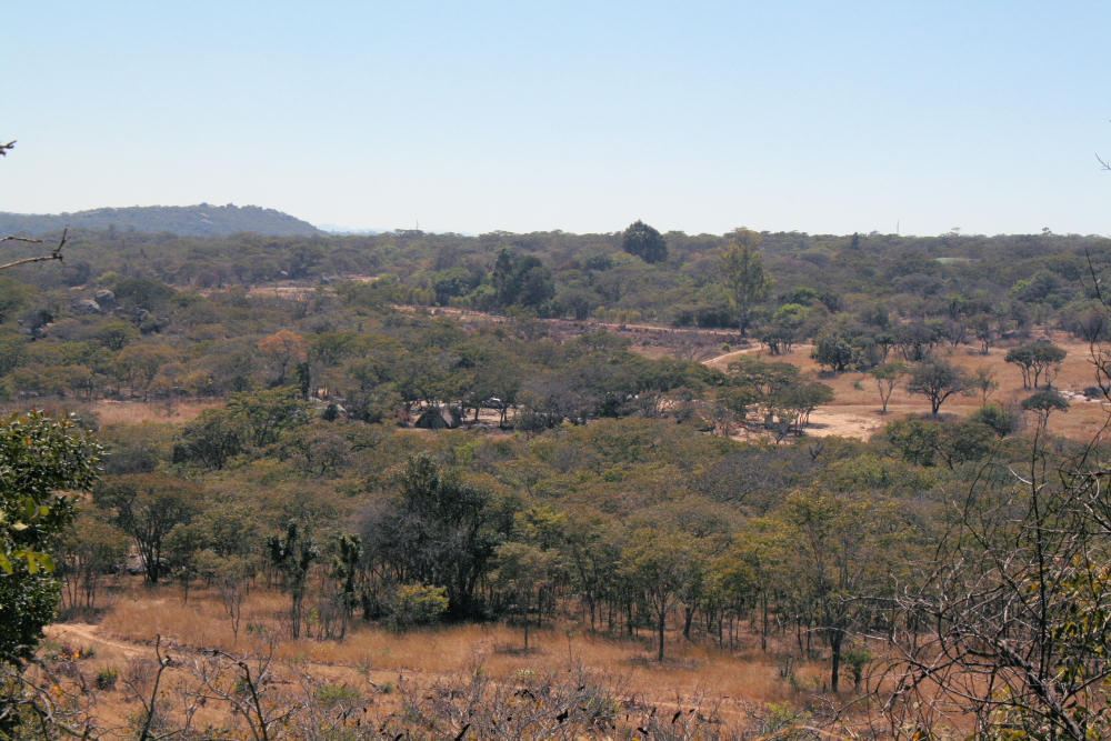View over Gosho Park from rocky kopje